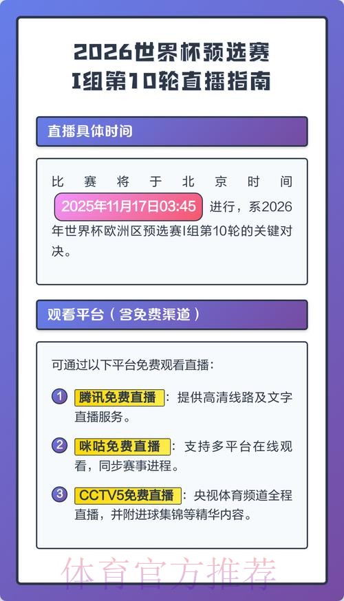 2026世界杯直播官方发布观看指南怎么看 2026世界杯直播官方发布观看指南怎么看
